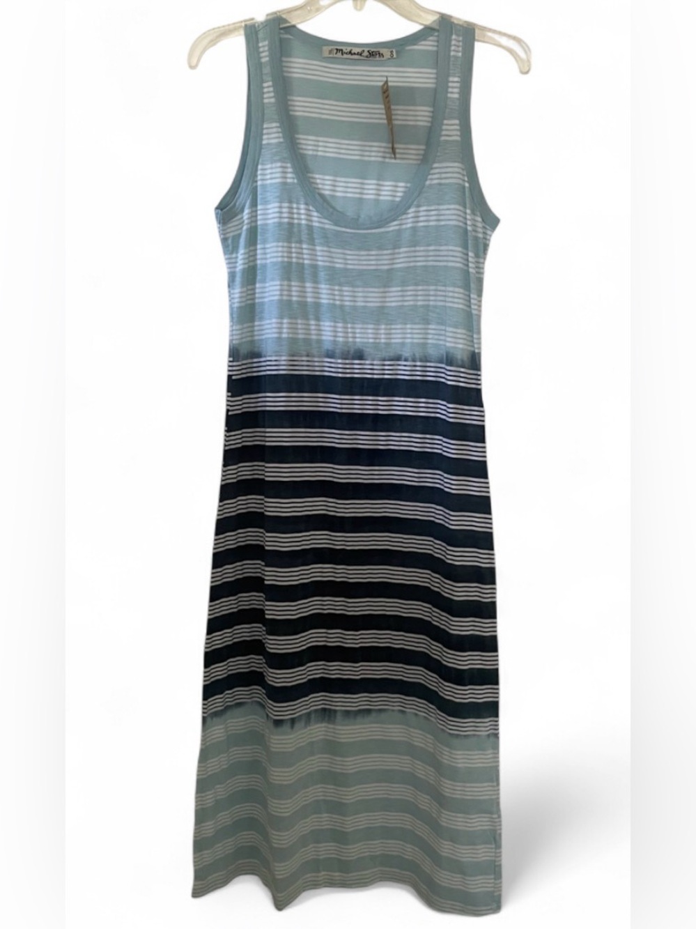 NWT Michael Stars Blue and White Striped Boardwalk Midi Dress Women’s One Size